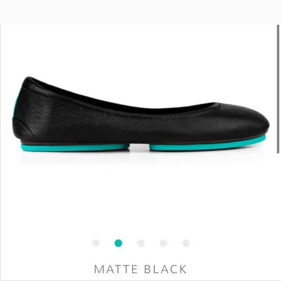 Tieks by Gavrieli Matte Black Leather Ballet Flats - 5 - Picture 2 of 16